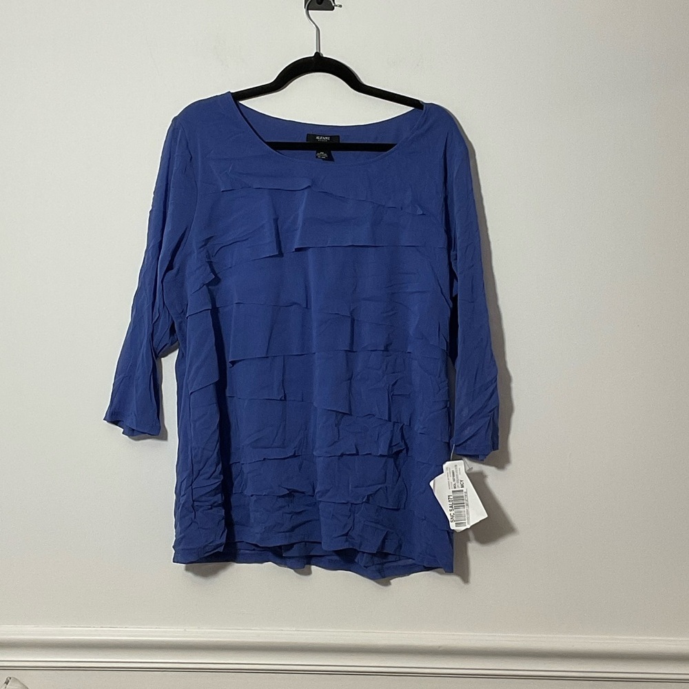 Alfani Cobalt Blue Layered Women's Blouse